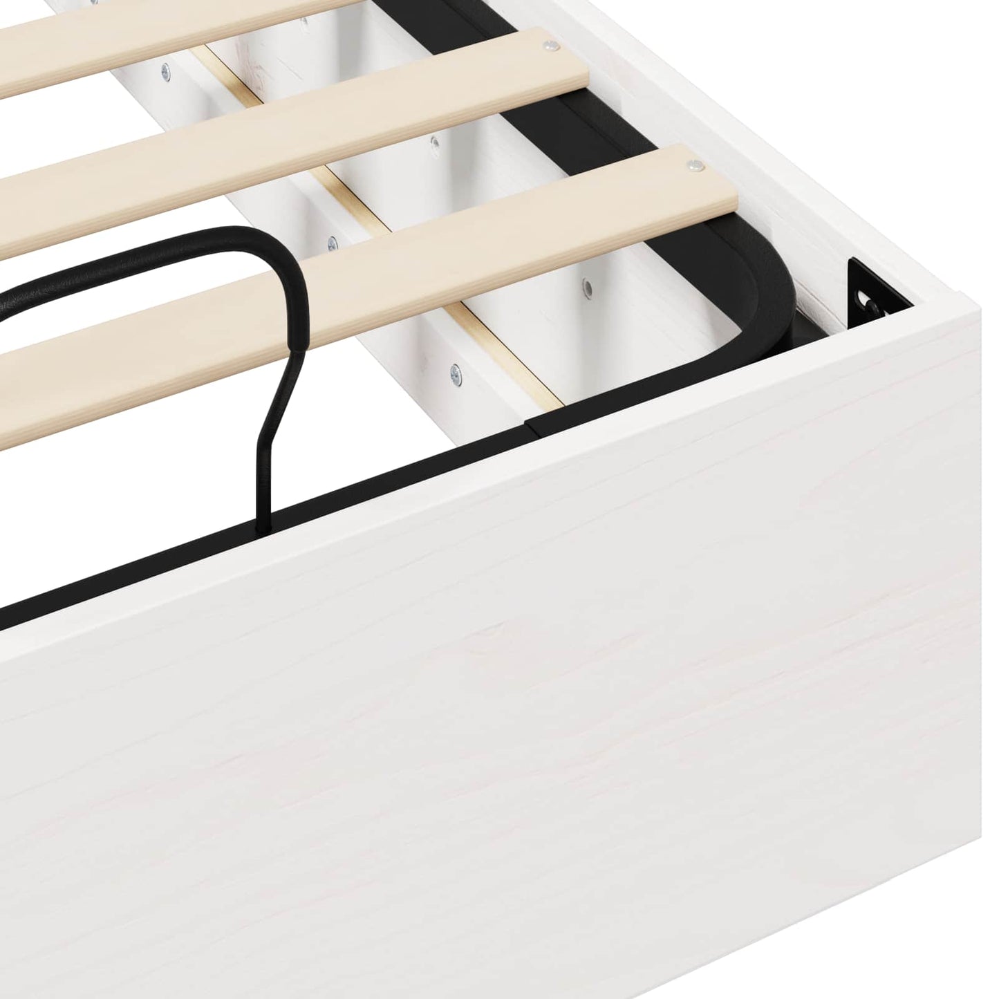 Ottoman Bed Frame White 100 x 200 cm Solid Pine Wood
