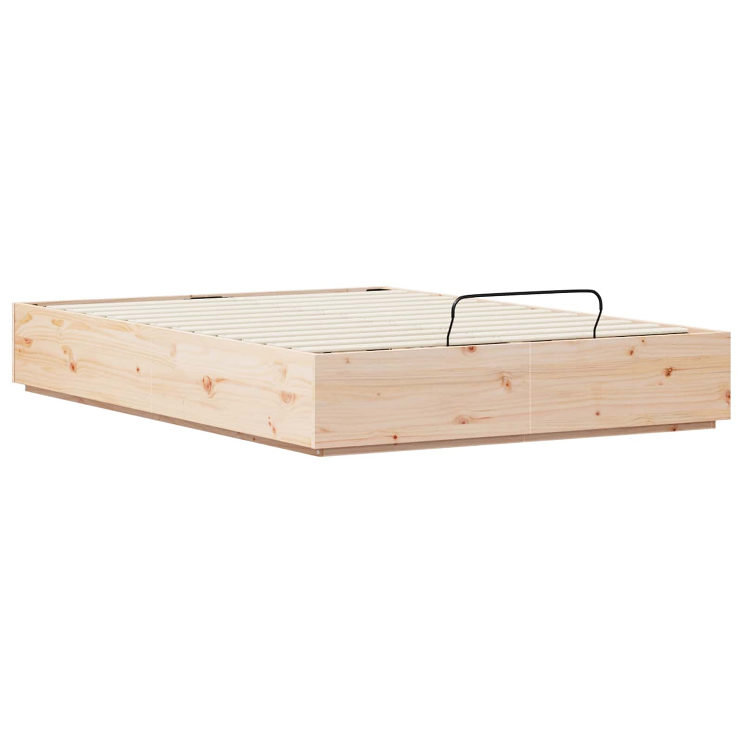 Ottoman Bed Frame Natural 135 x 190 cm Solid Pine Wood