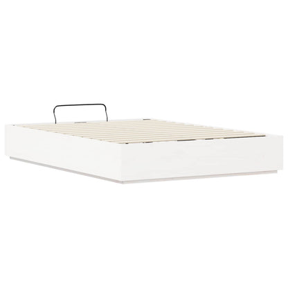 Ottoman Bed Frame White 140 x 190 cm Solid Pine Wood