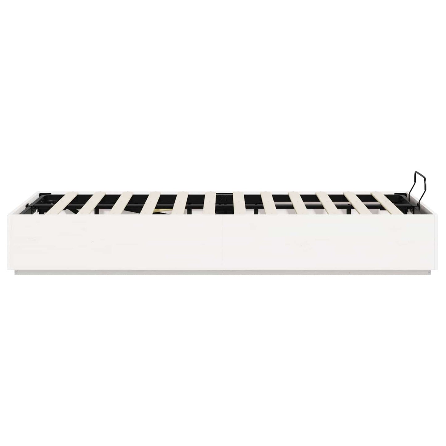 Ottoman Bed Frame White 140 x 190 cm Solid Pine Wood