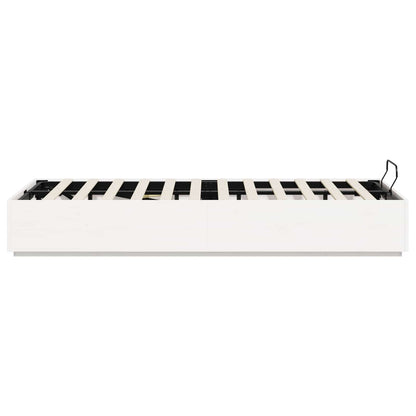Ottoman Bed Frame White 120 x 200 cm Solid Pine Wood