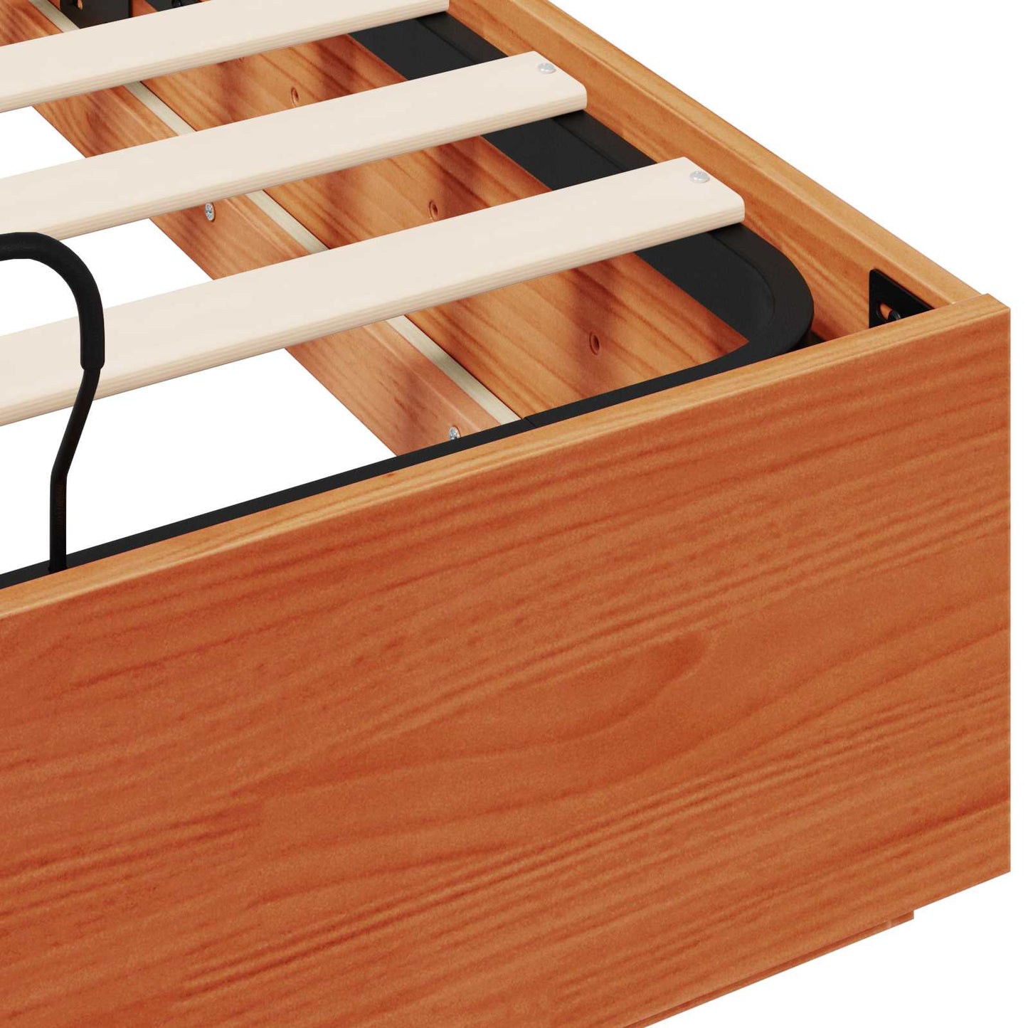 Ottoman Bed Frame Wax Brown 120 x 200 cm Solid Pine Wood