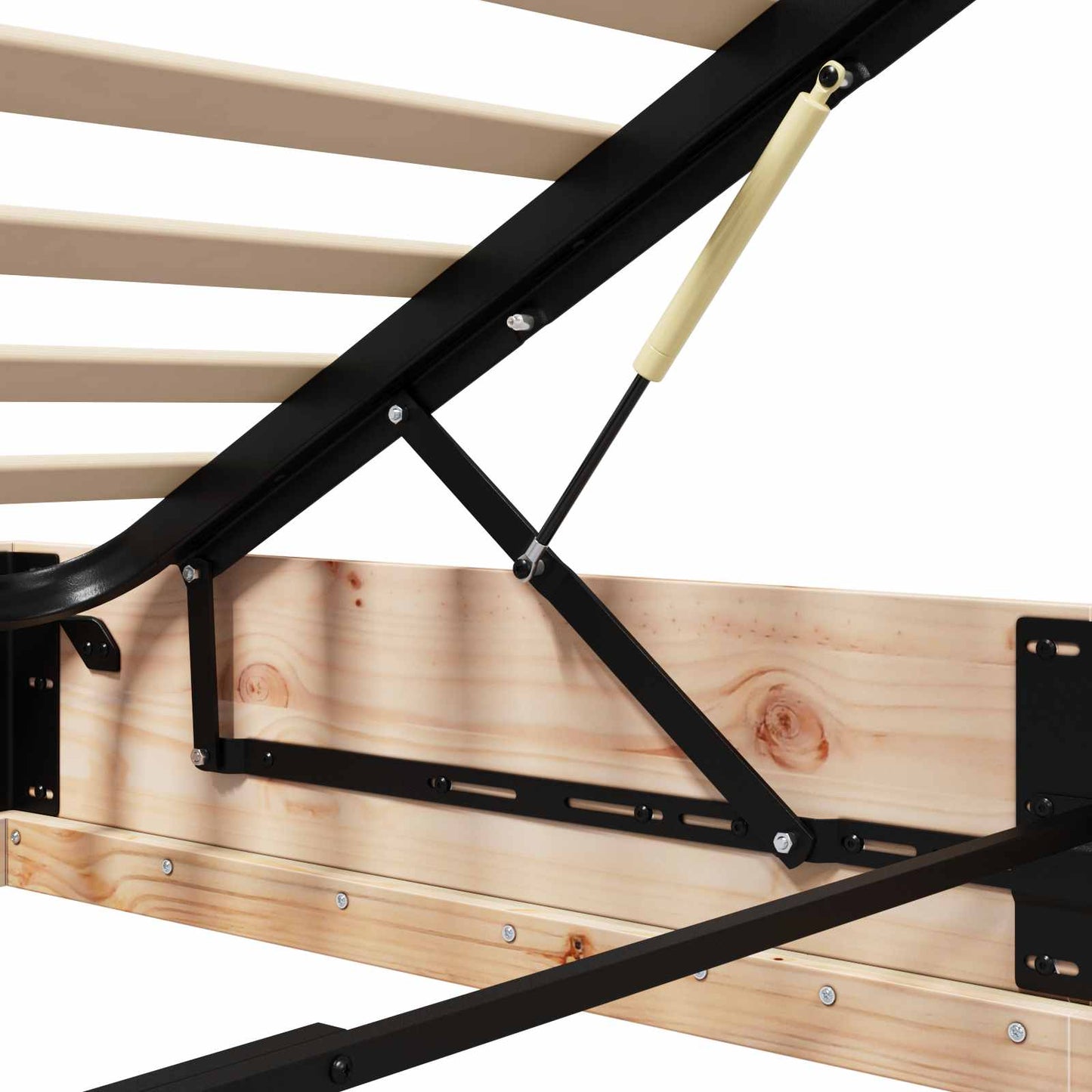 Ottoman Bed Frame Natural 160 x 200 cm Solid Pine Wood