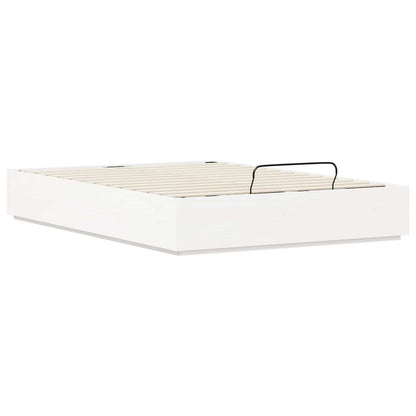Ottoman Bed Frame White 160 x 200 cm Solid Pine Wood