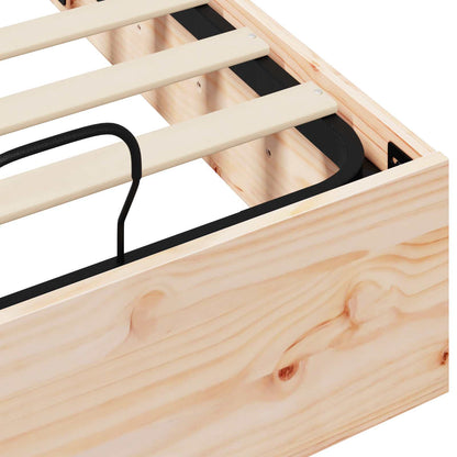 Ottoman Bed Frame with Storage Natural 70 x 190 cm