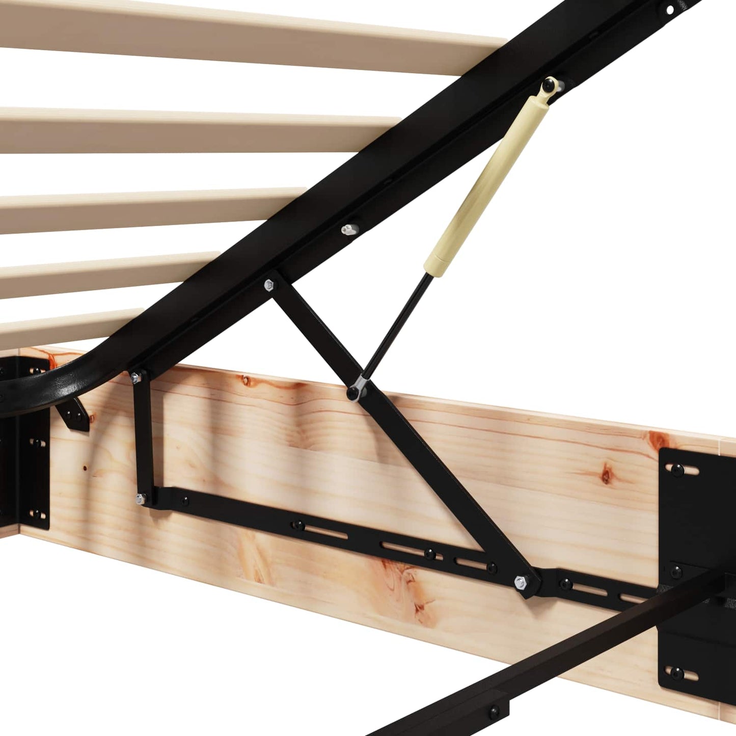 Ottoman Bed Frame with Storage Natural 70 x 190 cm