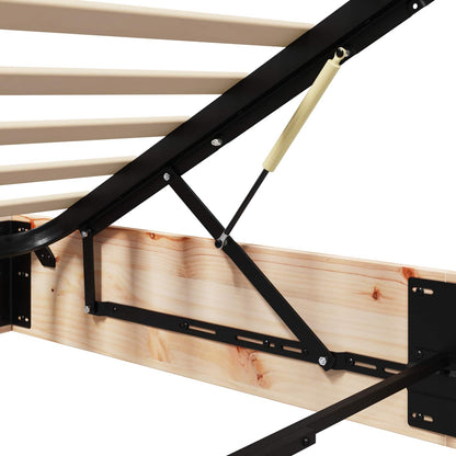 Ottoman Bed Frame with Storage Natural 70 x 190 cm