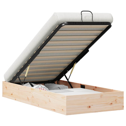 Ottoman Bed Frame with Storage Natural 70 x 190 cm
