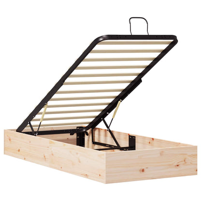 Ottoman Bed Frame with Storage Natural 70 x 190 cm