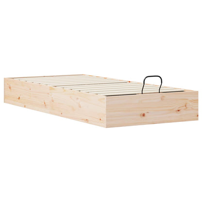 Ottoman Bed Frame with Storage Natural 70 x 190 cm