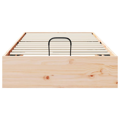 Ottoman Bed Frame with Storage Natural 70 x 190 cm