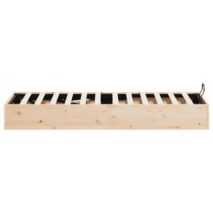 Ottoman Bed Frame with Storage Natural 70 x 190 cm