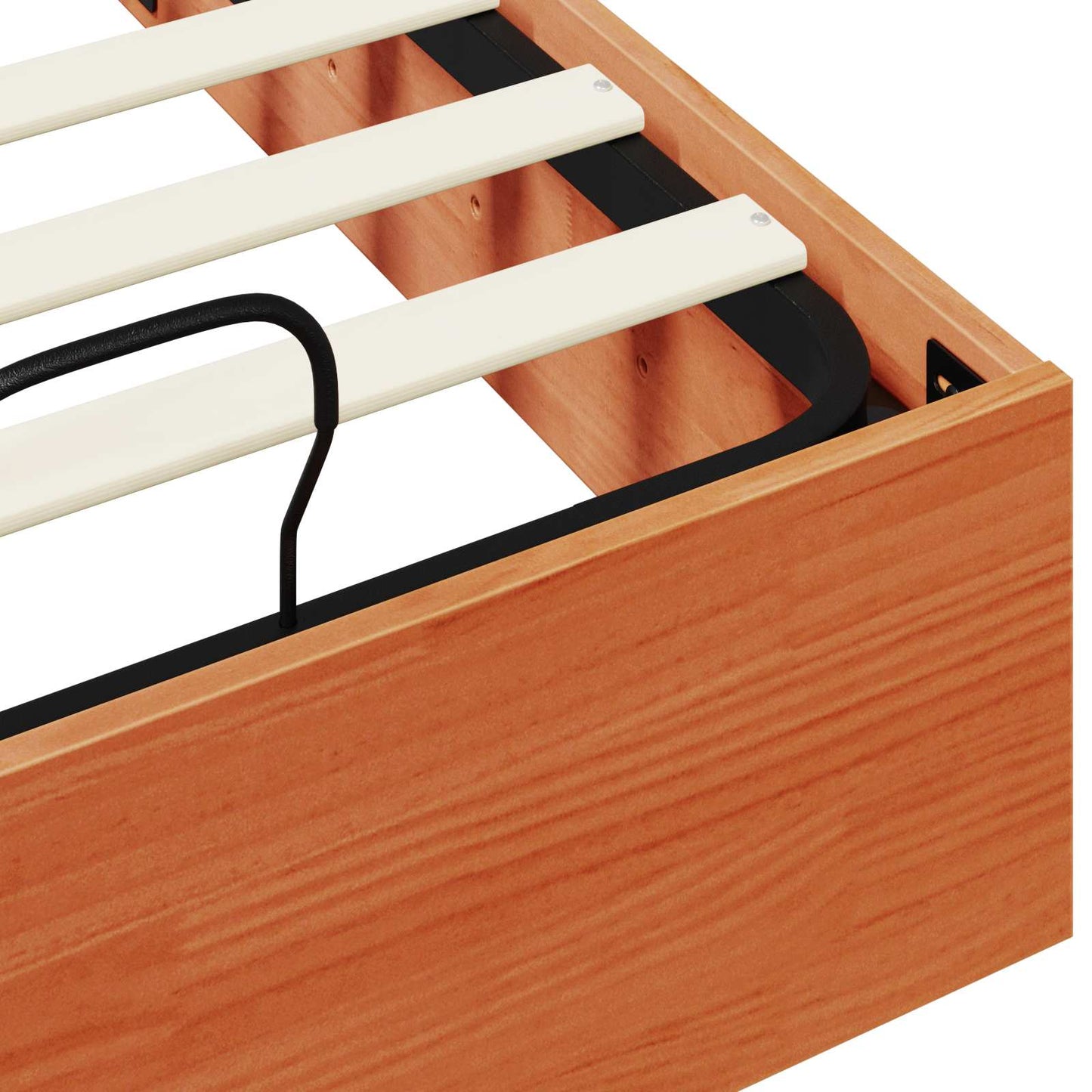 Ottoman Bed Frame with Storage Wax Brown 75 x 190 cm