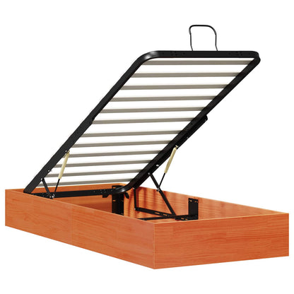 Ottoman Bed Frame with Storage Wax Brown 75 x 190 cm