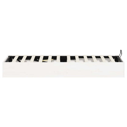 Ottoman Bed Frame with Storage White 90 x 190 cm