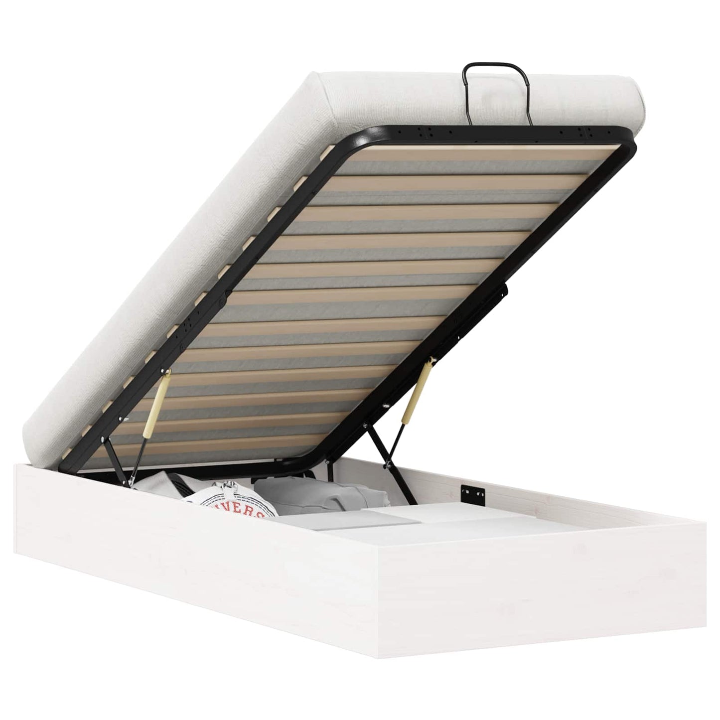 Ottoman Bed Frame with Storage White 80 x 200 cm