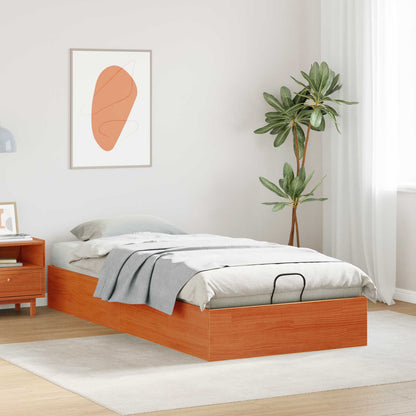 Ottoman Bed Frame with Storage Wax Brown 80 x 200 cm