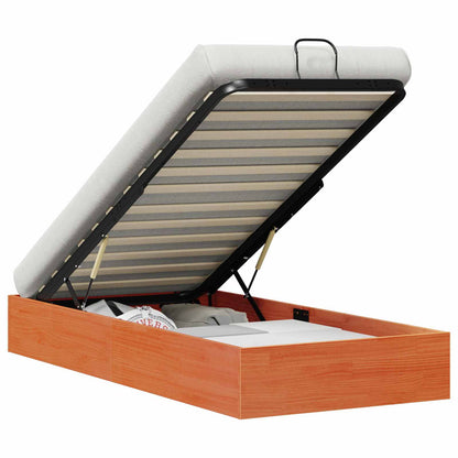 Ottoman Bed Frame with Storage Wax Brown 80 x 200 cm