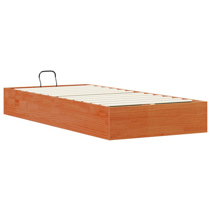 Ottoman Bed Frame with Storage Wax Brown 80 x 200 cm