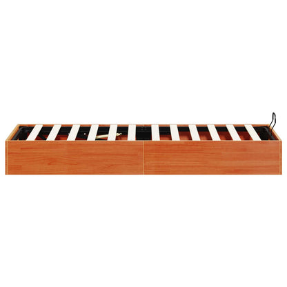 Ottoman Bed Frame with Storage Wax Brown 80 x 200 cm
