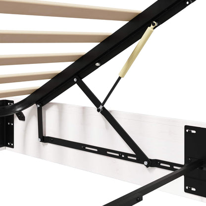 Ottoman Bed Frame with Storage White 90 x 200 cm