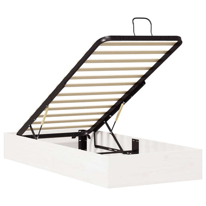 Ottoman Bed Frame with Storage White 90 x 200 cm