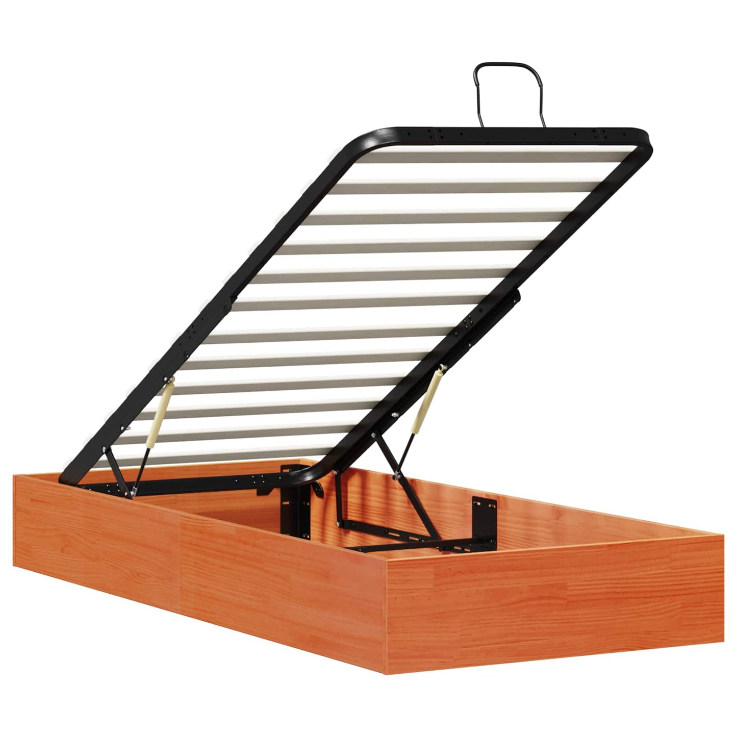 Ottoman Bed Frame with Storage Wax Brown 90 x 200 cm