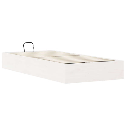 Ottoman Bed Frame with Storage White 100 x 200 cm