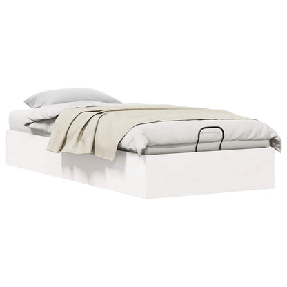 Ottoman Bed Frame with Storage White 100 x 200 cm