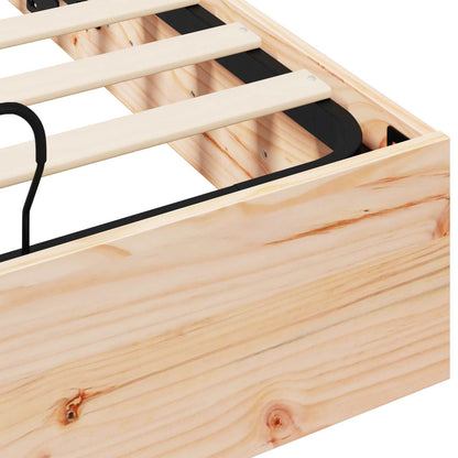 Ottoman Bed Frame with Storage Natural 120 x 190 cm
