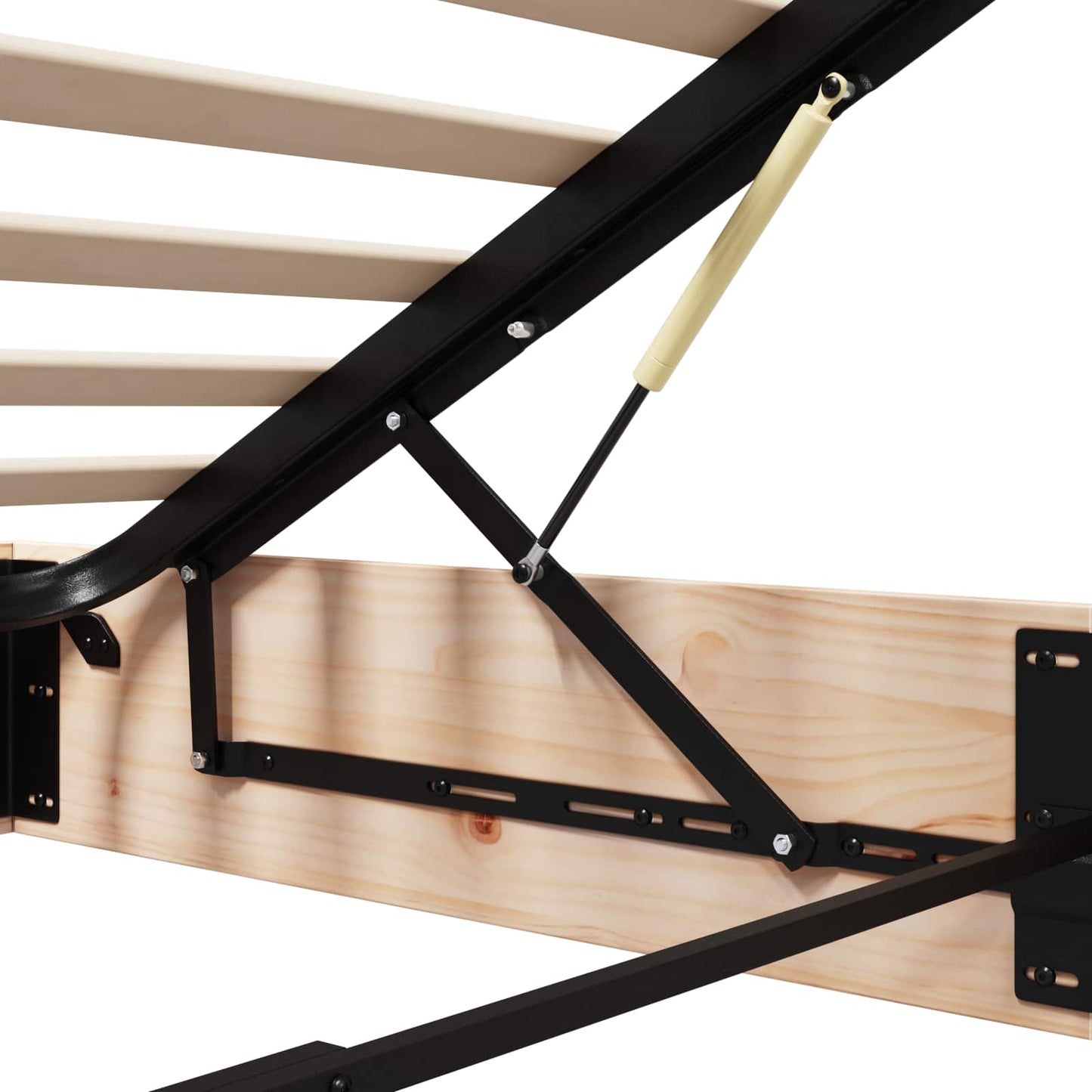 Ottoman Bed Frame with Storage Natural 120 x 190 cm