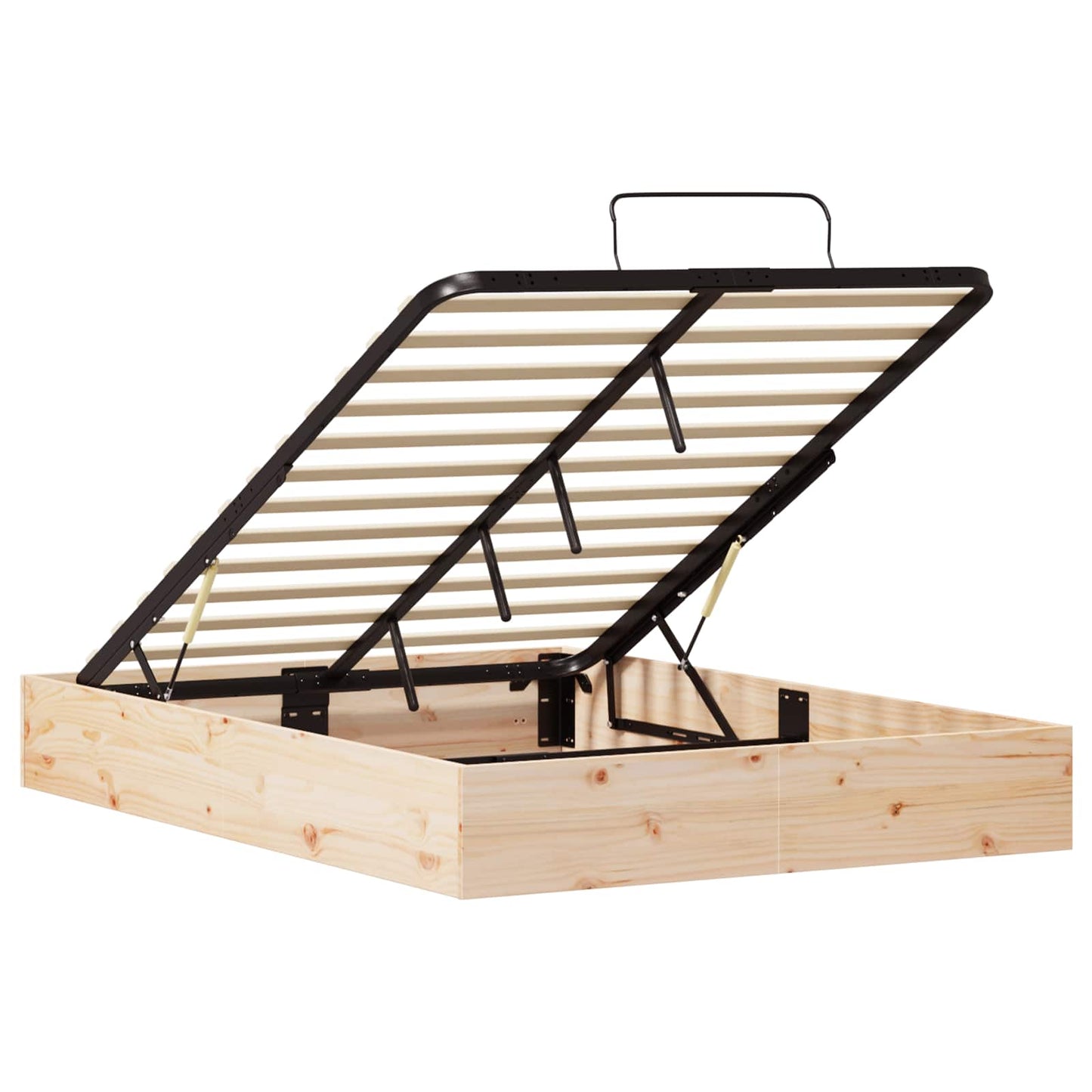 Ottoman Bed Frame with Storage Natural 120 x 190 cm