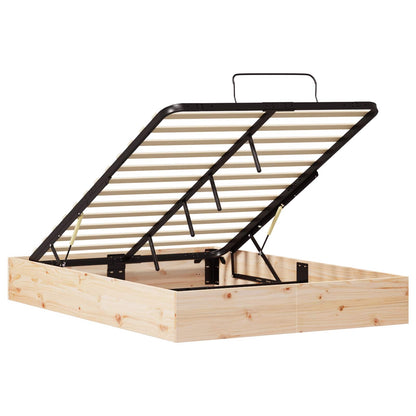 Ottoman Bed Frame with Storage Natural 120 x 190 cm