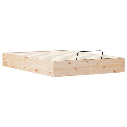 Ottoman Bed Frame with Storage Natural 120 x 190 cm