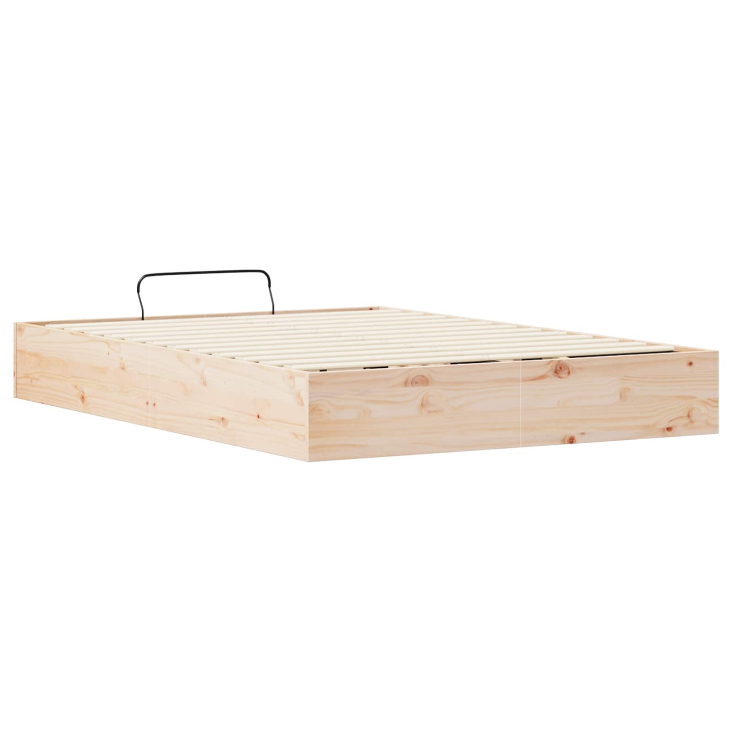Ottoman Bed Frame with Storage Natural 120 x 190 cm