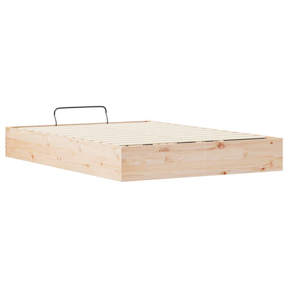Ottoman Bed Frame with Storage Natural 120 x 190 cm