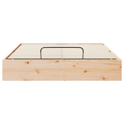 Ottoman Bed Frame with Storage Natural 120 x 190 cm