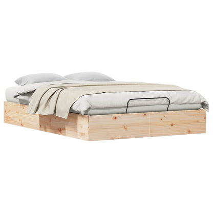 Ottoman Bed Frame with Storage Natural 120 x 190 cm