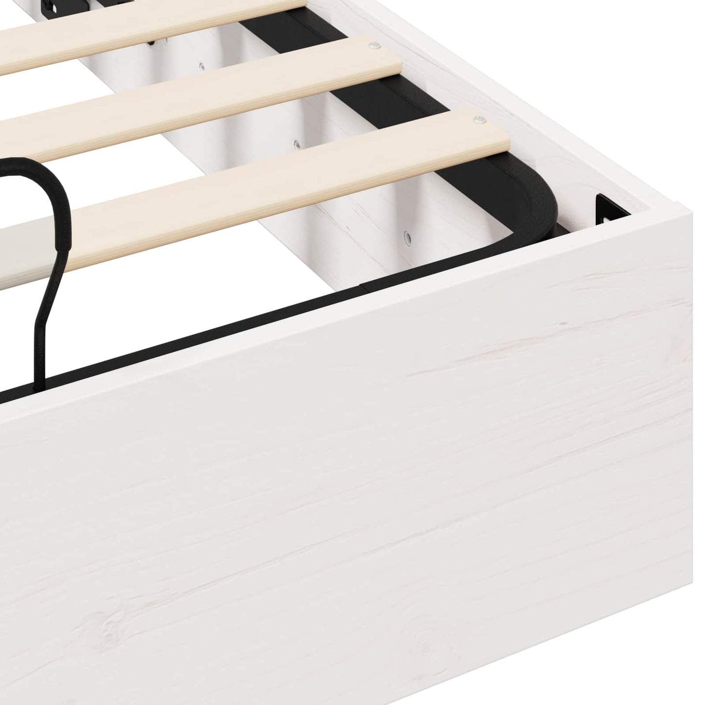 Ottoman Bed Frame with Storage White 120 x 190 cm