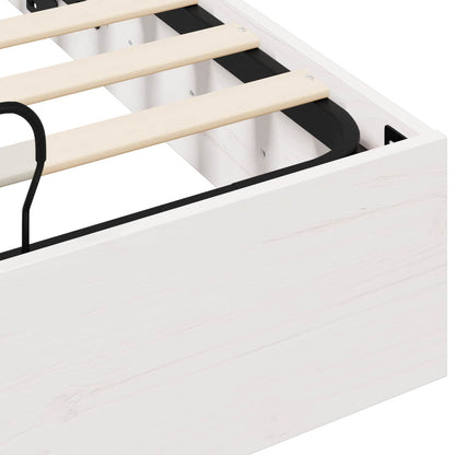 Ottoman Bed Frame with Storage White 120 x 190 cm