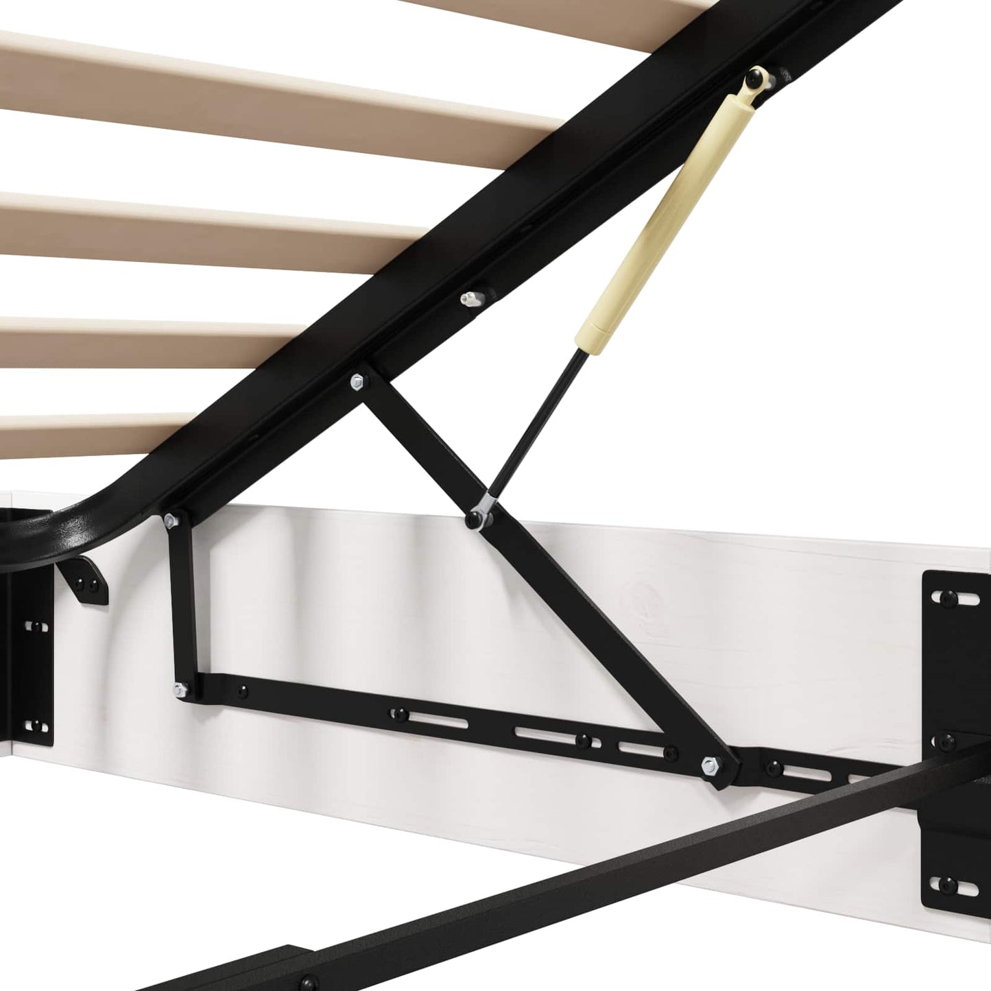 Ottoman Bed Frame with Storage White 120 x 190 cm
