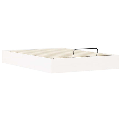 Ottoman Bed Frame with Storage White 120 x 190 cm