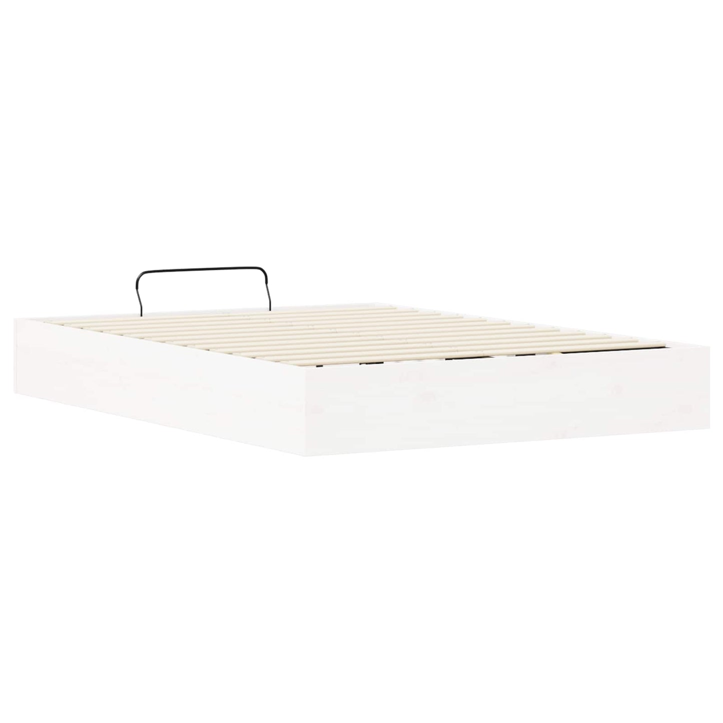 Ottoman Bed Frame with Storage White 120 x 190 cm