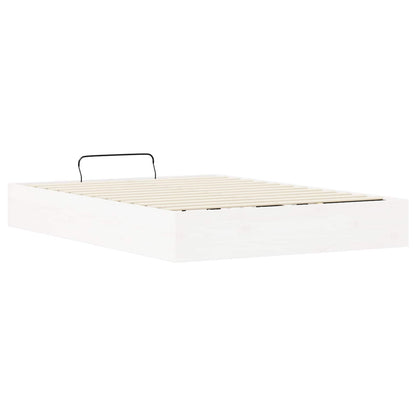 Ottoman Bed Frame with Storage White 120 x 190 cm