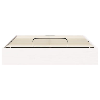 Ottoman Bed Frame with Storage White 120 x 190 cm