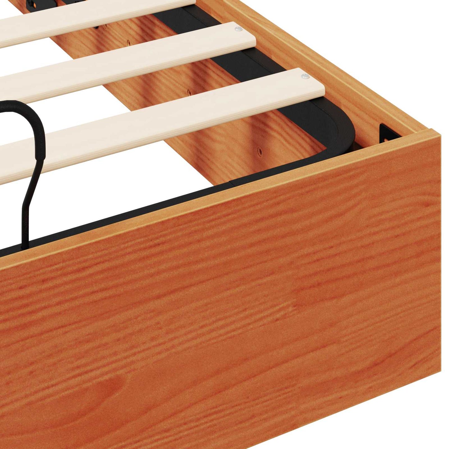 Ottoman Bed Frame with Storage Wax Brown 120 x 190 cm
