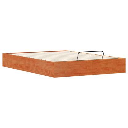Ottoman Bed Frame with Storage Wax Brown 135 x 190 cm