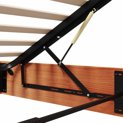 Ottoman Bed Frame with Storage Wax Brown 150 x 200 cm