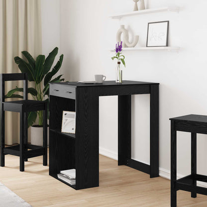 Bar Table 102 x 70 x 103.5 cm Engineered Wood Black Oak
