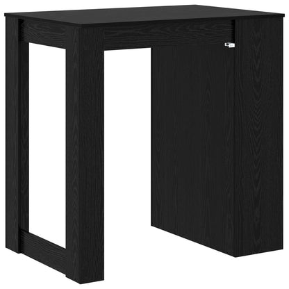 Bar Table 102 x 70 x 103.5 cm Engineered Wood Black Oak